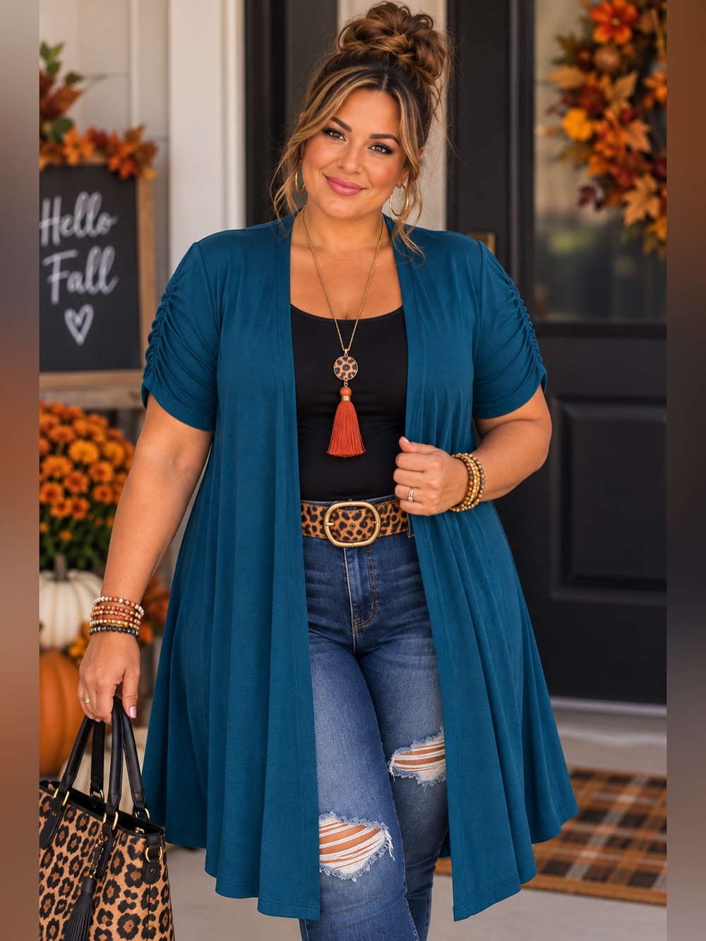 TORTID Fit & Flare Duster Cardigan EUC